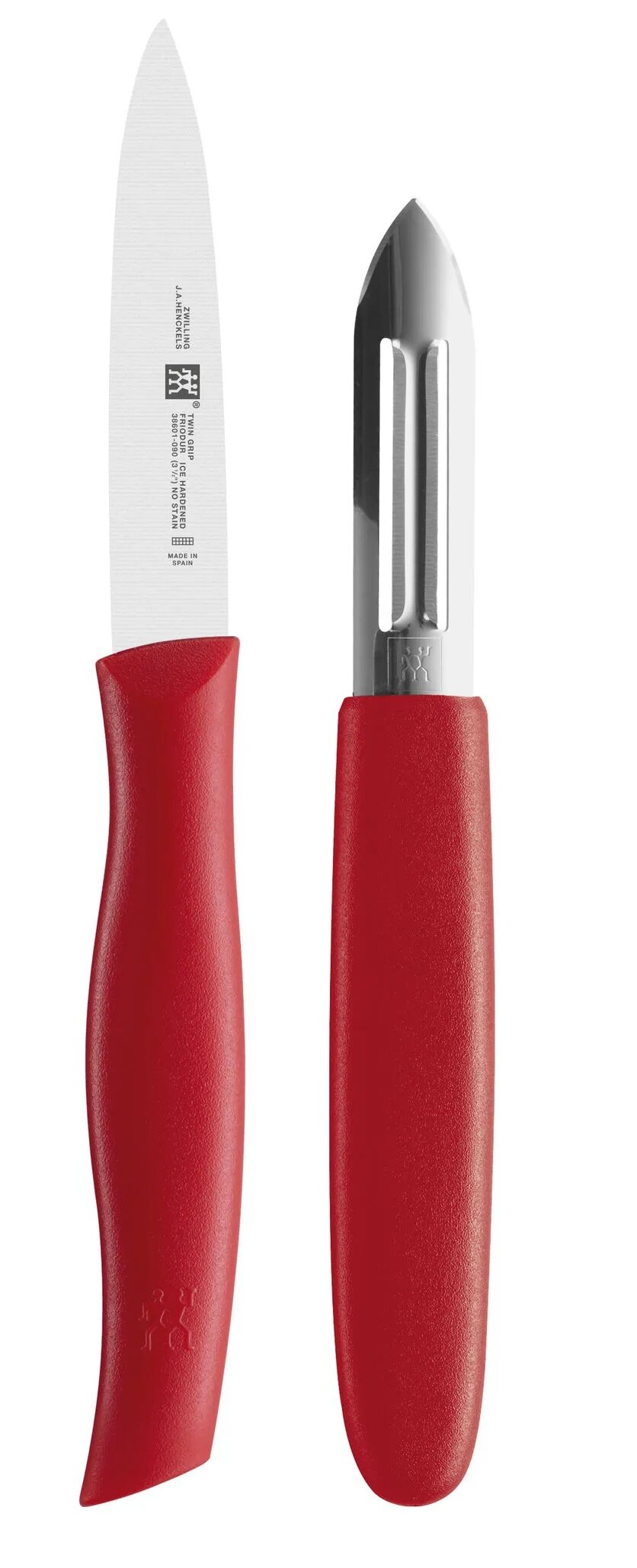 Jeu Couteaux Argent Rouge Couteaux De Cuisine Zwilling Twin Grip - Set 2 Pièces Avec Éplucheur - Acier Inoxydable - Rouge/Argent éplucheur Acier Jeu Couteaux Argent Rouge Couteaux De Cuisine Zwilling Twin Grip - Set 2 Pièces Avec Éplucheur - Acier Inoxydable - Rouge/Argent éplucheur Acier