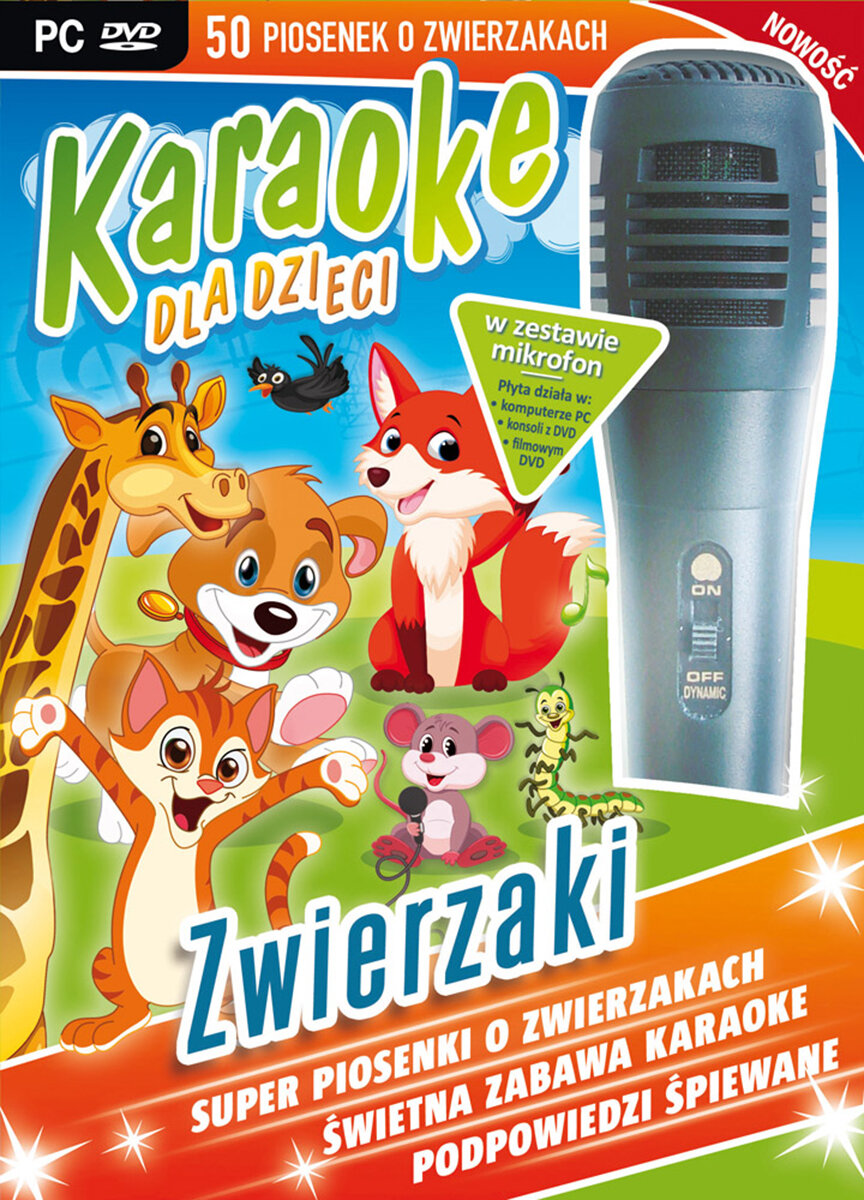 Karaoke dla Dzieci Zwierzaki + Mikrofon Gra PC niskie ceny i opinie