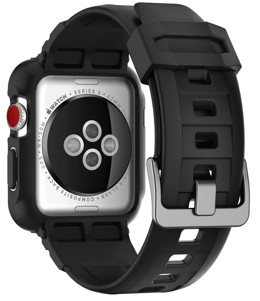 SPIGEN Rugged Armor Pro do Apple Watch (42 mm) Czarny Etui - niskie ceny i  opinie w Media Expert