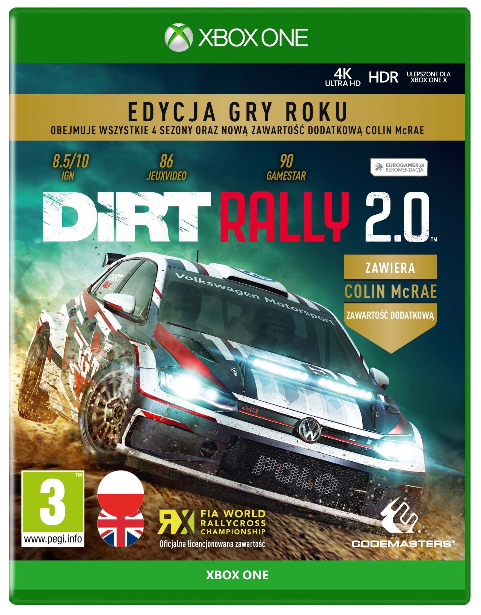 DiRT Rally 2.0 - Edycja Gry Roku Gra XBOX ONE (Kompatybilna z Xbox ...