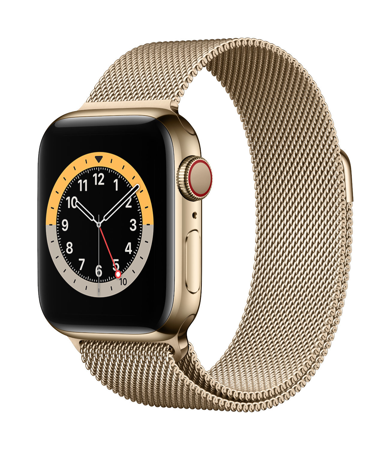 APPLE Watch 6 GPS + Cellular 44mm koperta ze stali nierdzewnej (złoty