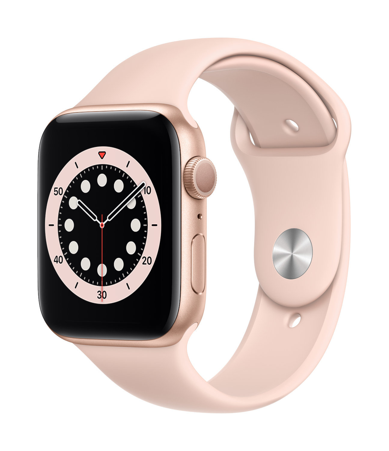 APPLE Watch 6 44mm (Złoty z opaską sportową w kolorze różowym) - niskie  ceny i opinie w Media Expert
