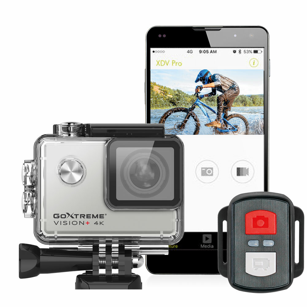 Camera Sport 4k Goxtreme Vision+ WiFi Étanche Écran Tactile - TOPCENT