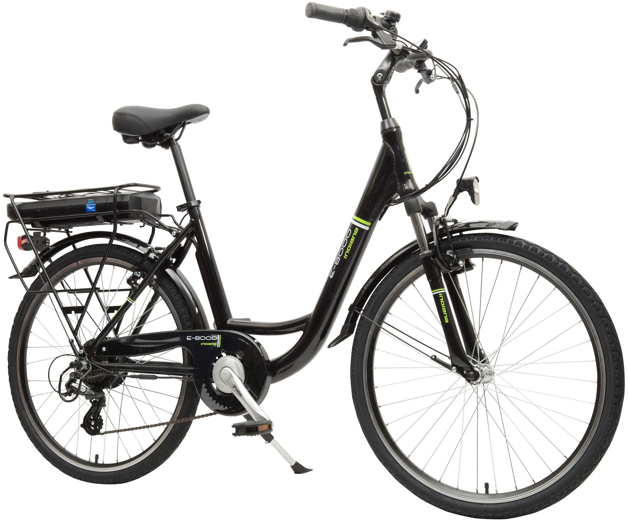 INDIANA E8000 D17 26 cali Czarny Rower elektryczny niskie ceny i