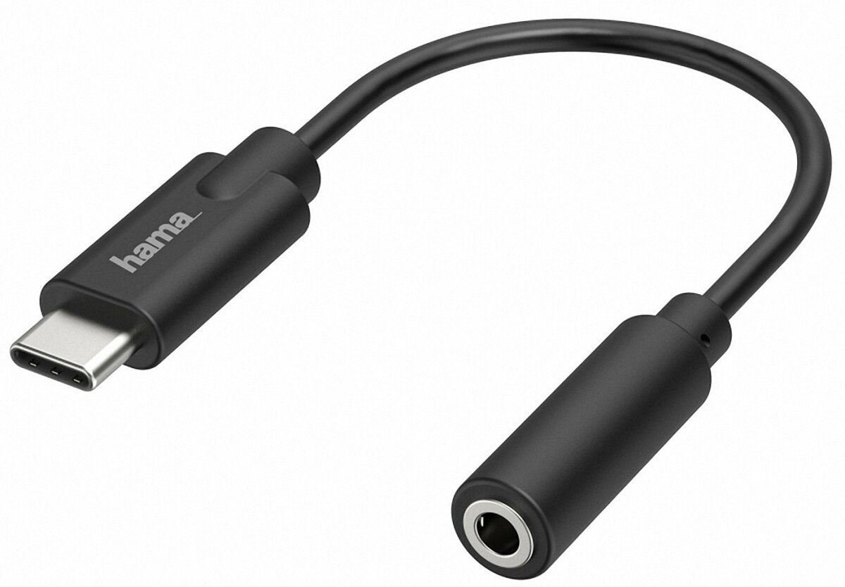 HAMA 0.15 m Czarny Adapter USB TypC Jack 3.5mm niskie ceny i