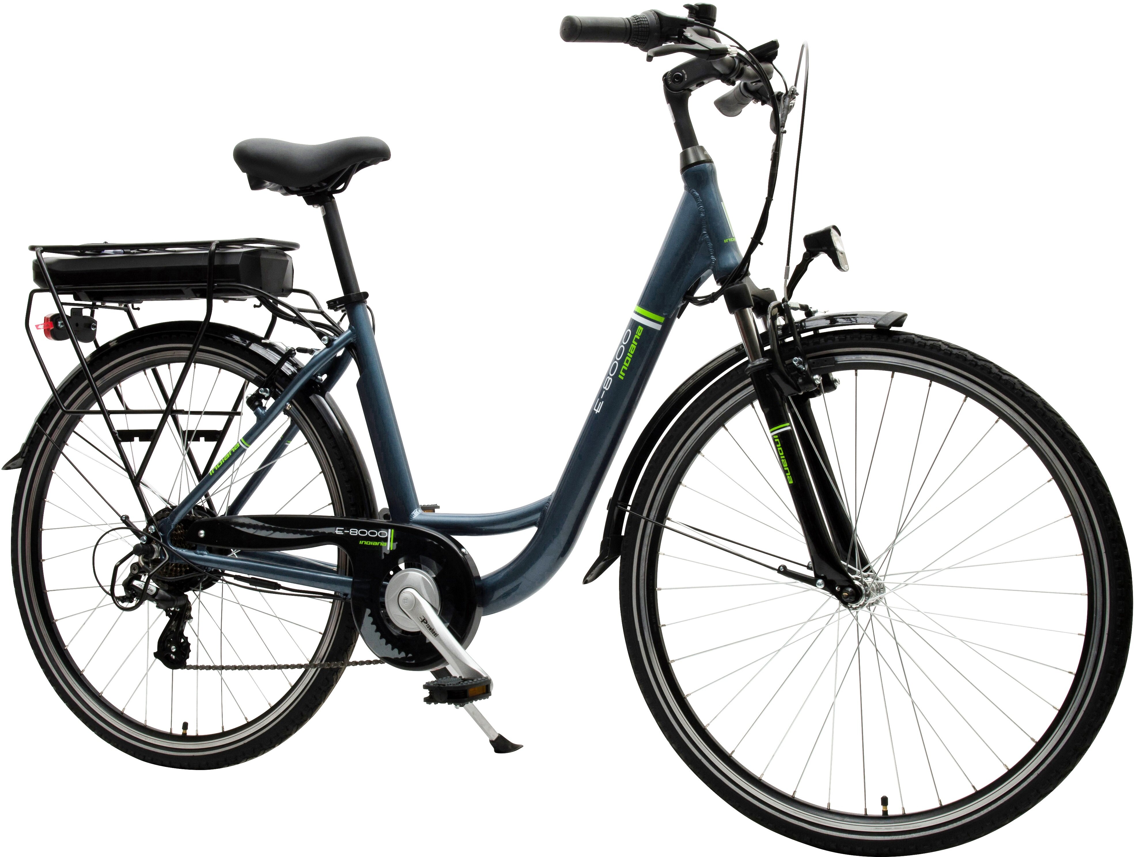 INDIANA E8000 D18 28 cali Niebieski Rower elektryczny niskie ceny i