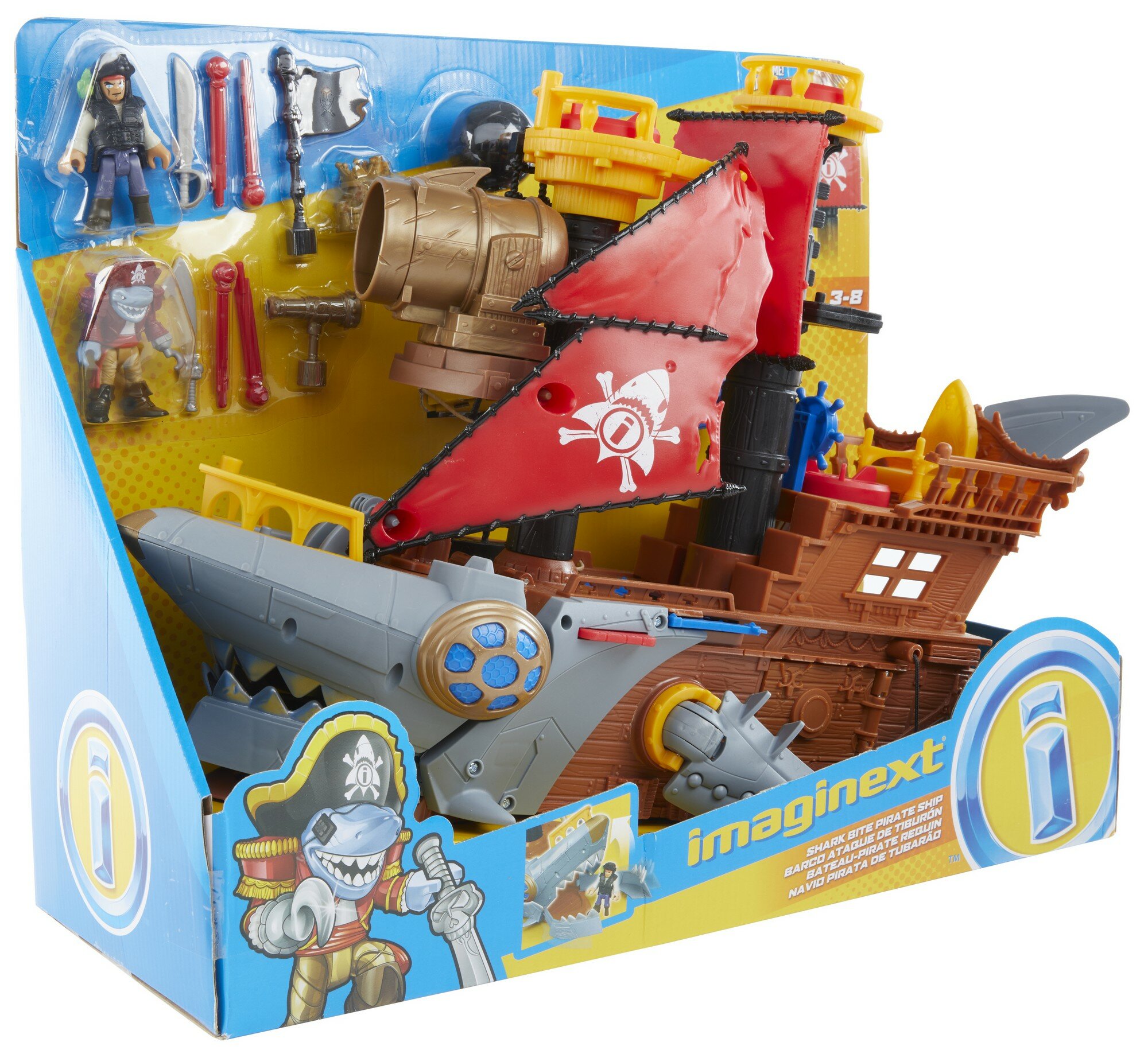 IMAGINEXT Statek piracki rekin DHH61 Zabawka niskie ceny i