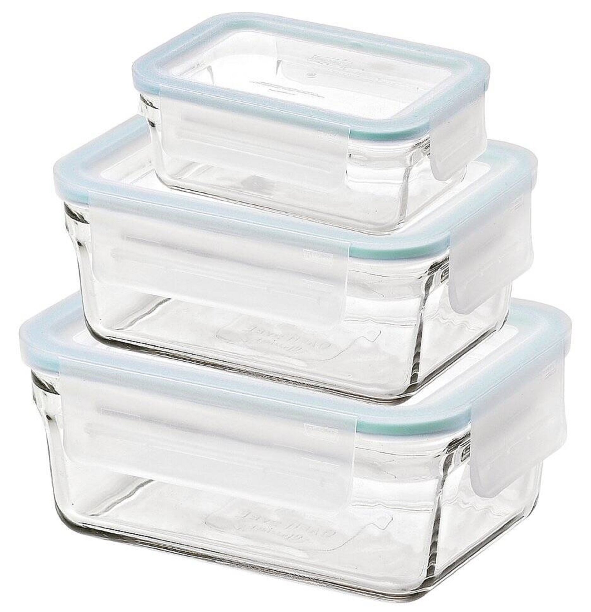 GLASSLOCK Oven Safe 3 szt. Zestaw pojemników na żywność niskie ceny i