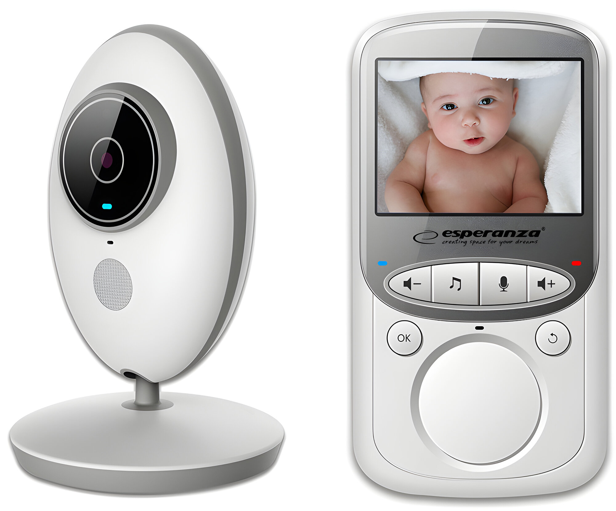 Elektroniczna niania video Zen Connect White - funkcjonalność, jakość i  łatwość obsługi dla wymagających rodziców