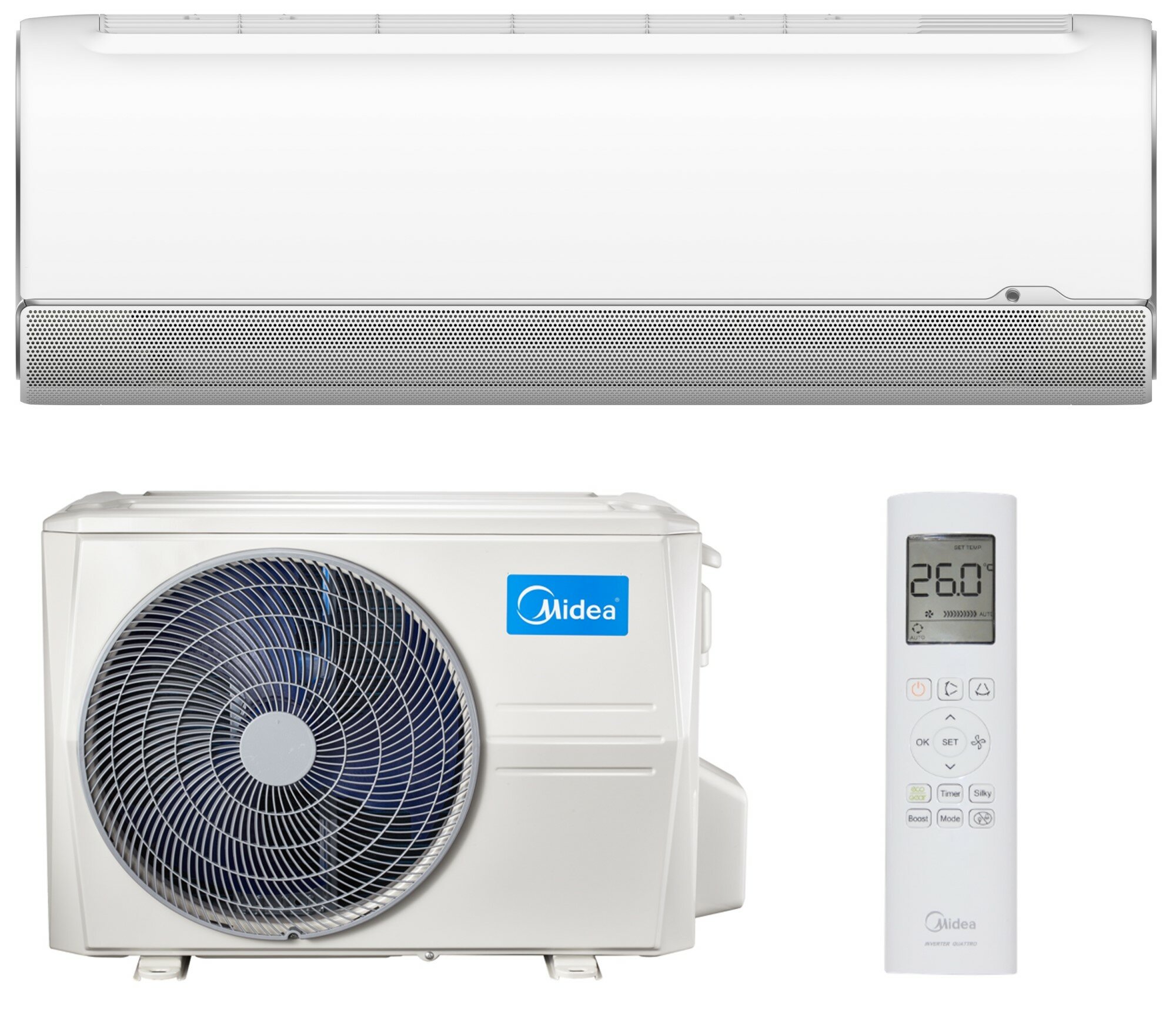 MIDEA Breezeless MSFAAU-12HRFN8-QRD6GW Klimatyzator Split, Pompa ciepła ...
