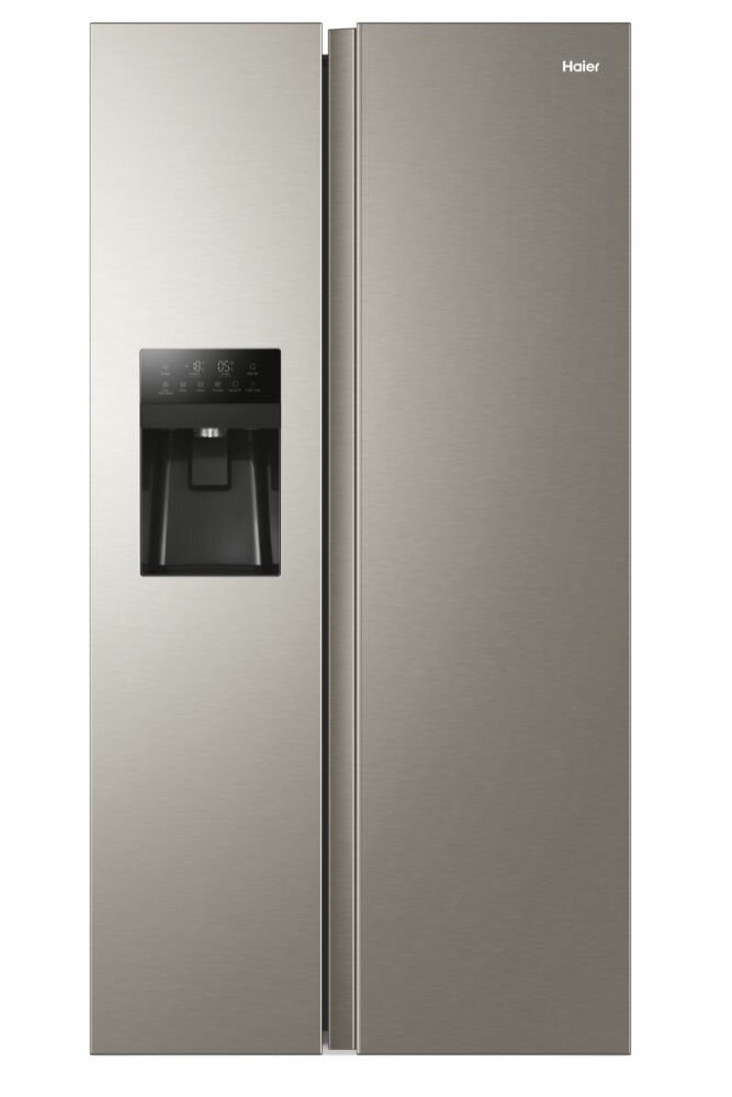 HAIER HSR3918FIMP Side by Side No frost 177.5cm Srebrna Podajnik wody