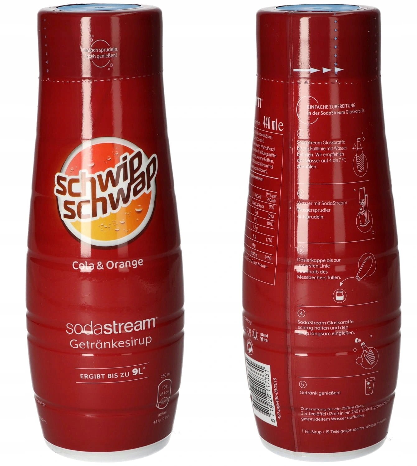 SODASTREAM Schwip Schwap Cola Orange 440 ml Syrop niskie ceny i