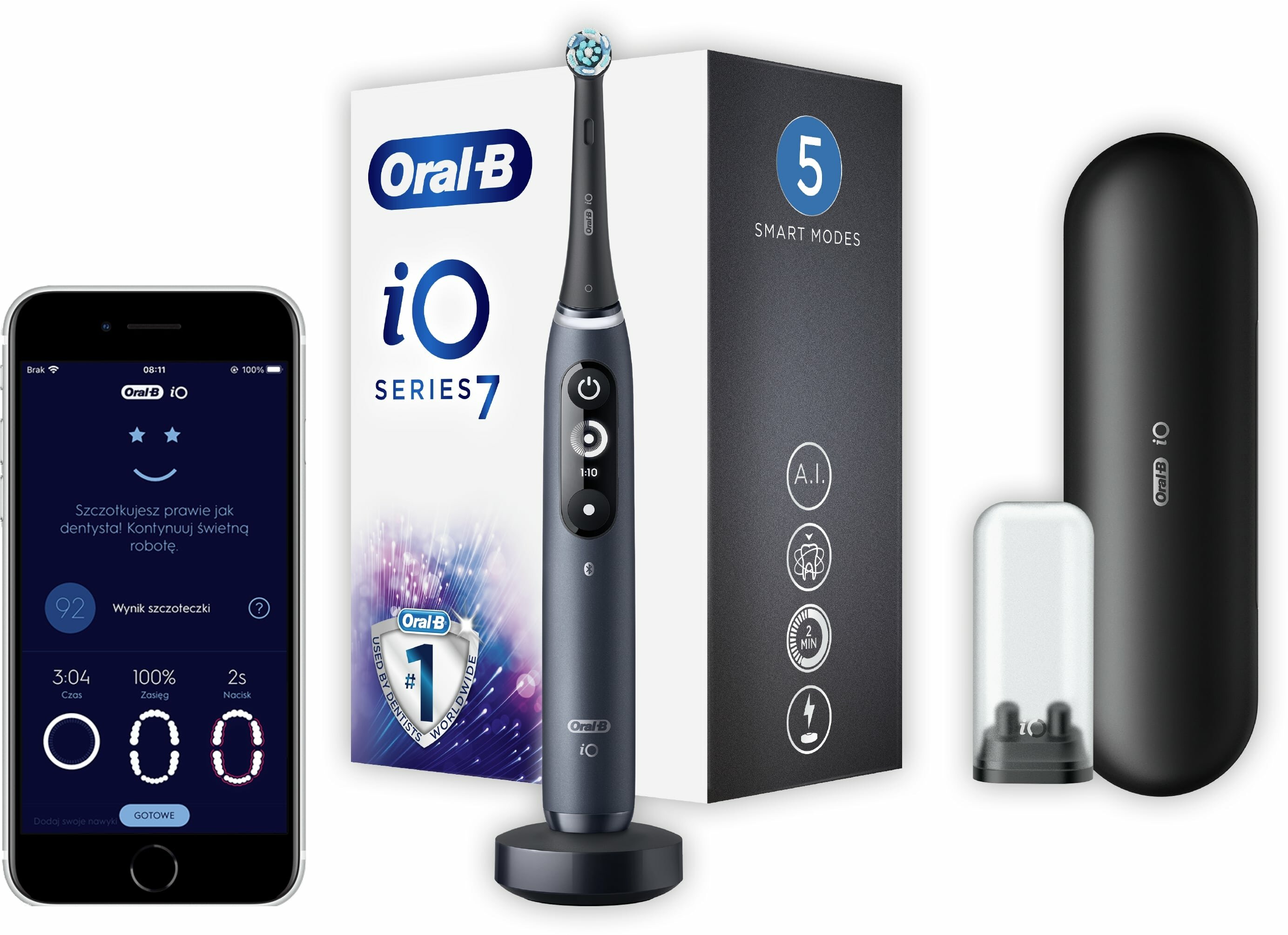 ORAL-B iO 7 Czarny Szczoteczka magnetyczna - niskie ceny i opinie w ...