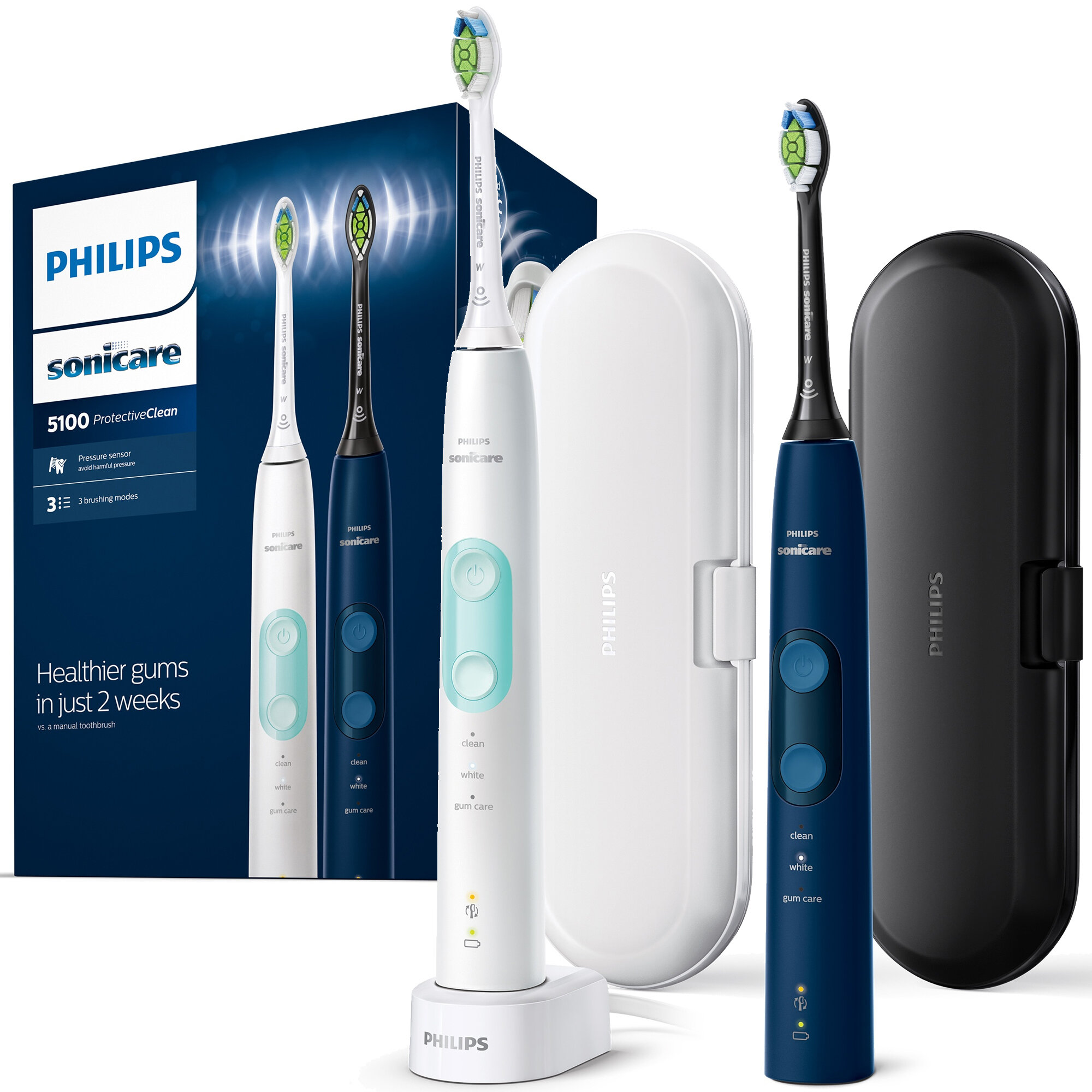 PHILIPS Sonicare ProtectiveClean 5100 HX6851/34 (zestaw 2 szt