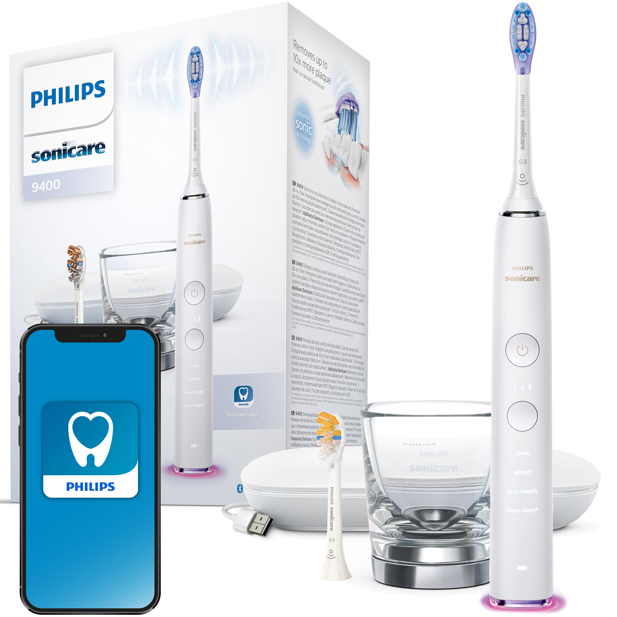 PHILIPS Sonicare DiamondClean Smart 9400 HX9917/88 Szczoteczka soniczna