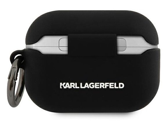 Custodia In Silicone CG Mobile Karl Lagerfeld Chaupette Per AirPods Pro 3 – Nero Con Moschettone