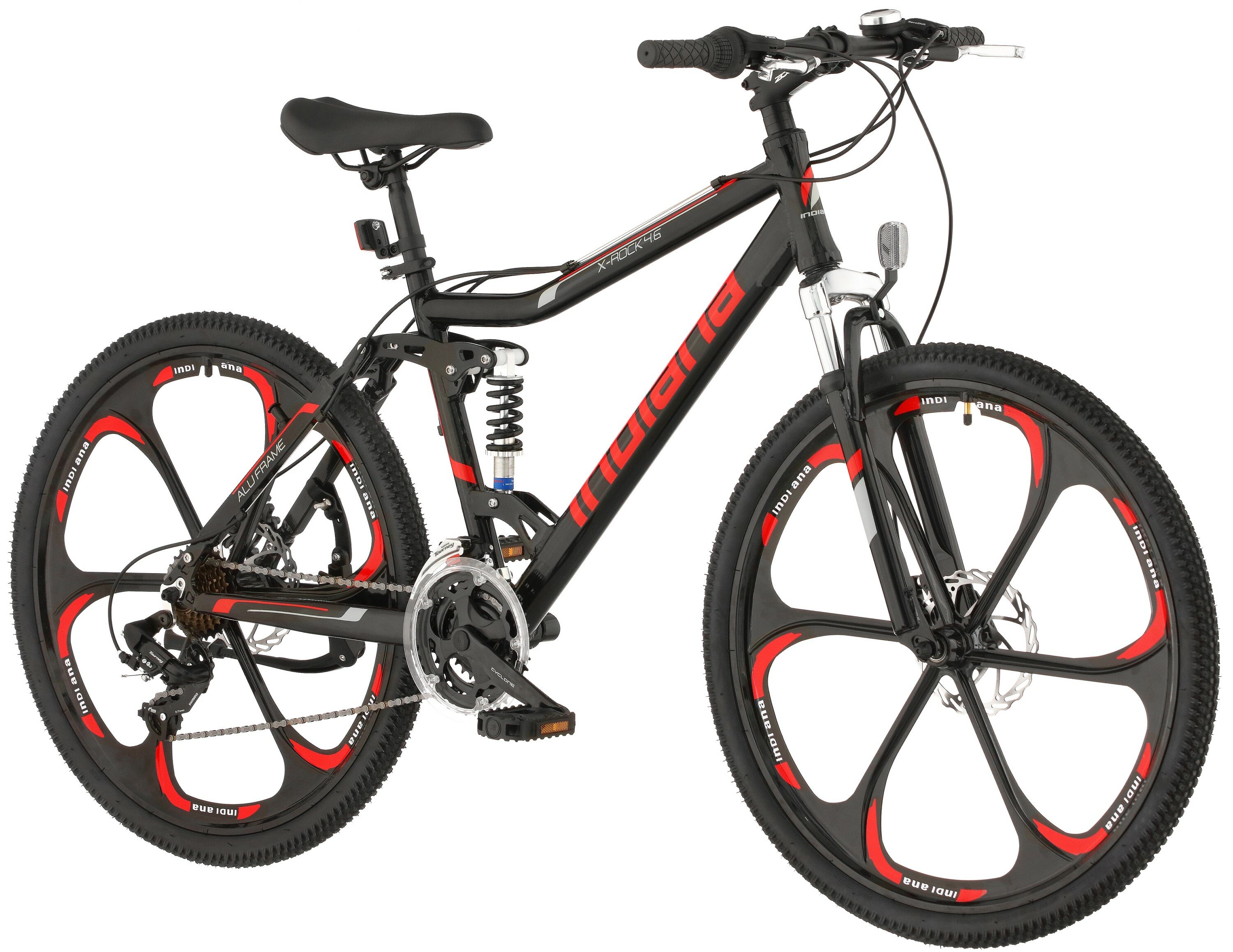 INDIANA XRock 4.6 M17 26 cali męski Czarnoczerwony Rower górski MTB
