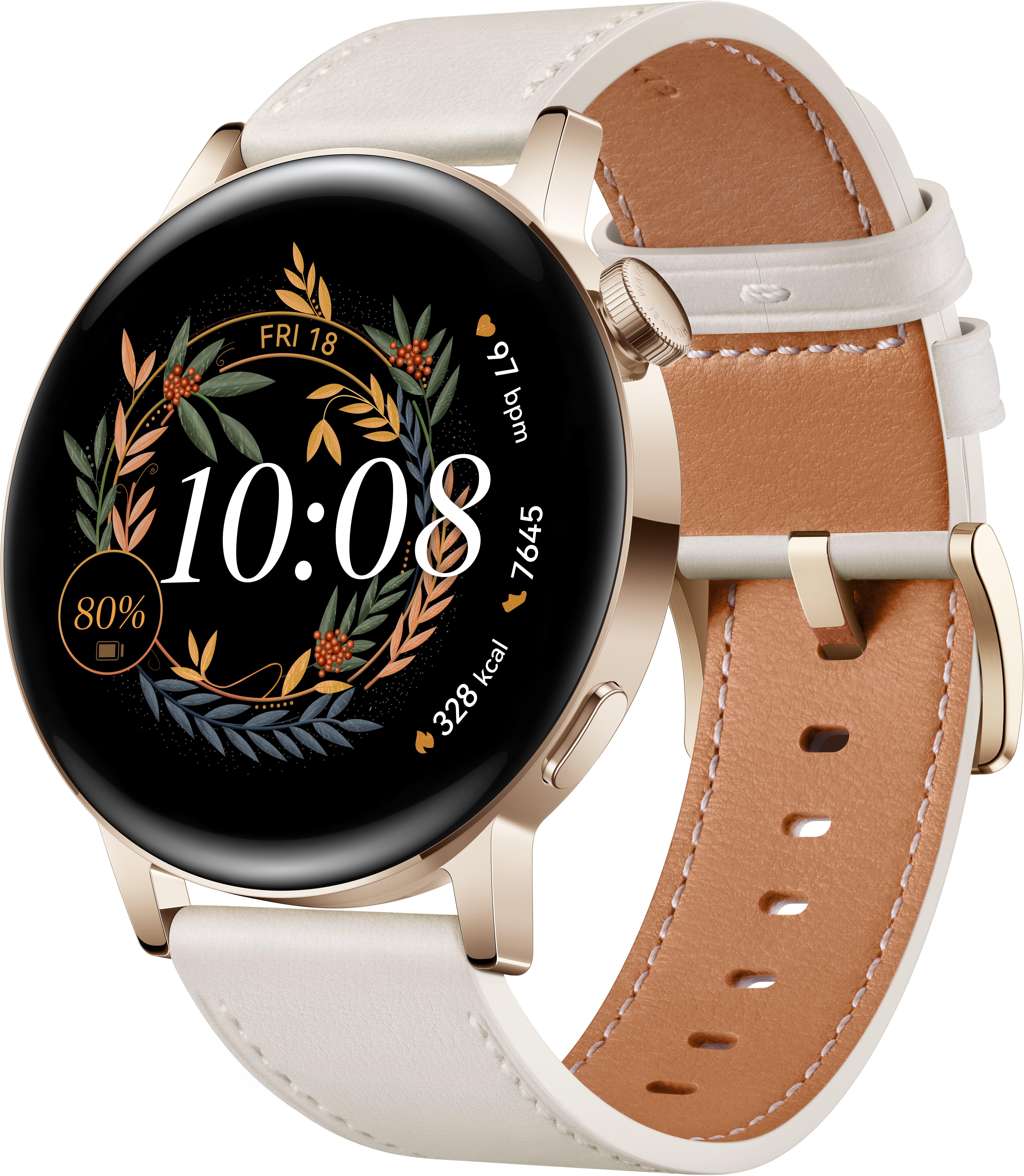 Garmin Venu 2 Plus brązowy zegarek sportowy ze skórzanym paskiem