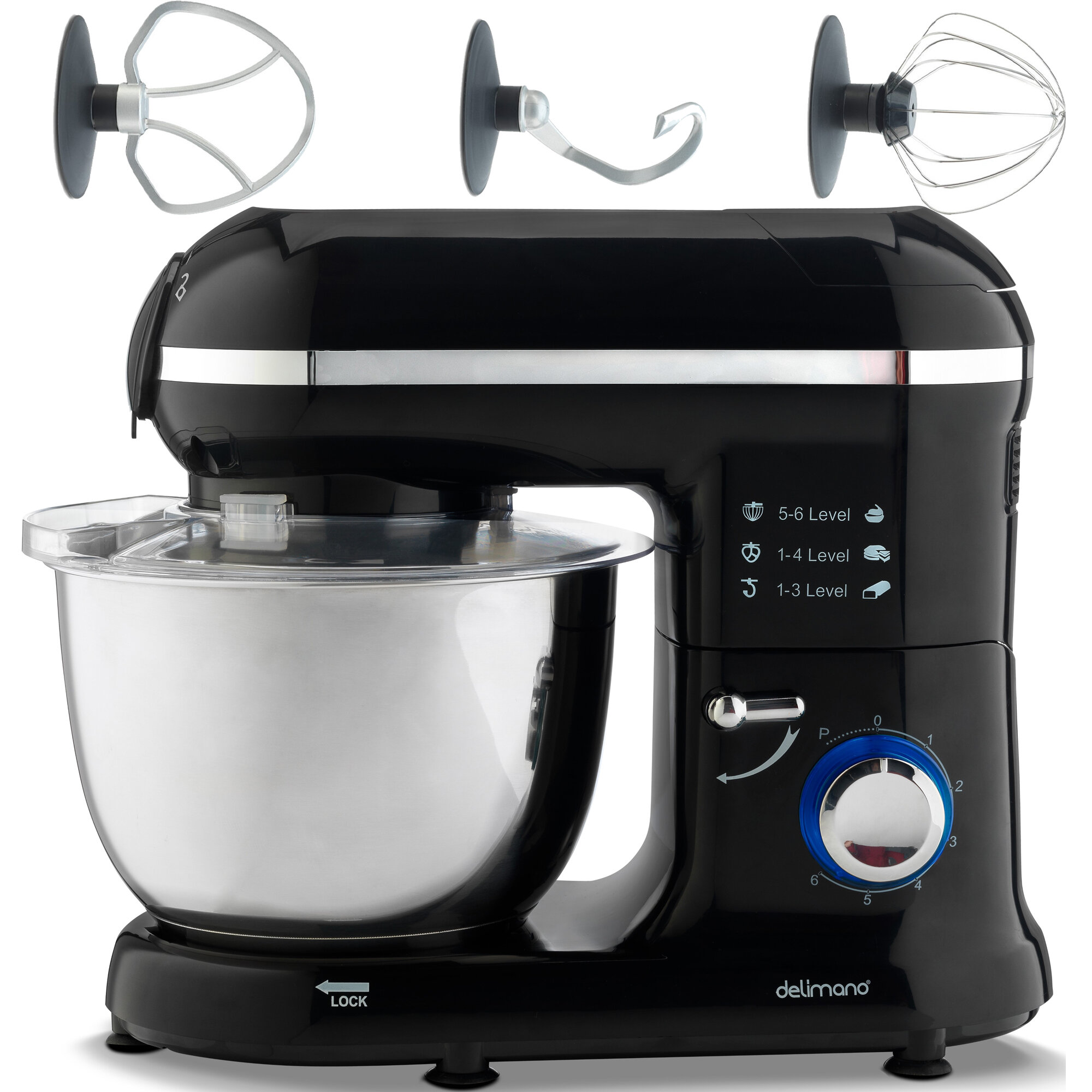 DELIMANO Pro Czarny 1400W Robot kuchenny niskie ceny i