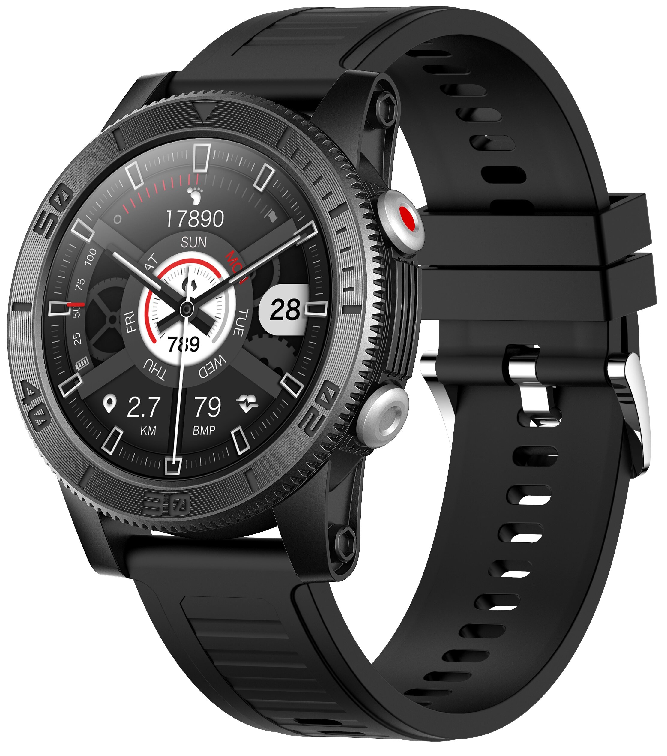 BEMI Voyager Czarny Smartwatch - niskie ceny i opinie w Media Expert