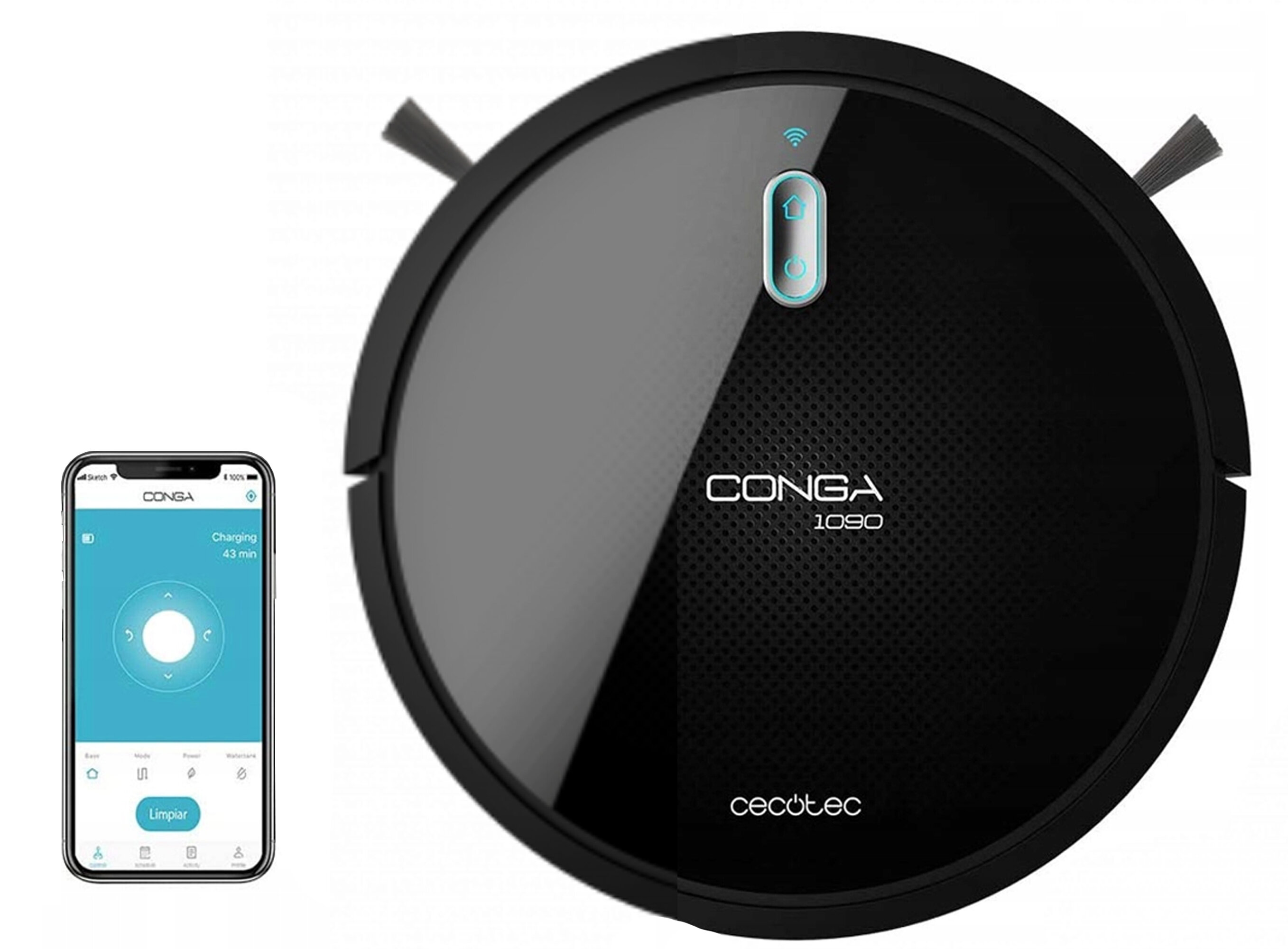 CECOTEC Conga 1090 Connected Force Robot sprzątający - niskie ceny i opinie  w Media Expert