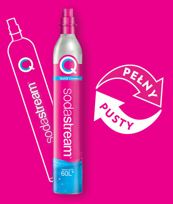 SODASTREAM CO2 Pink gaz spożywczy oryginalny z atestem Wymiana naboju