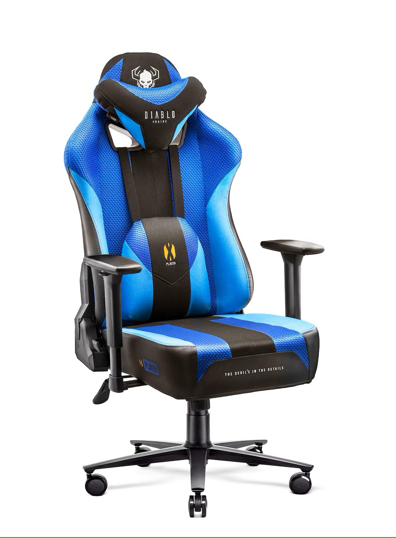 DIABLO CHAIRS XPlayer 2.0 L Czarnoniebieski Fotel niskie ceny i