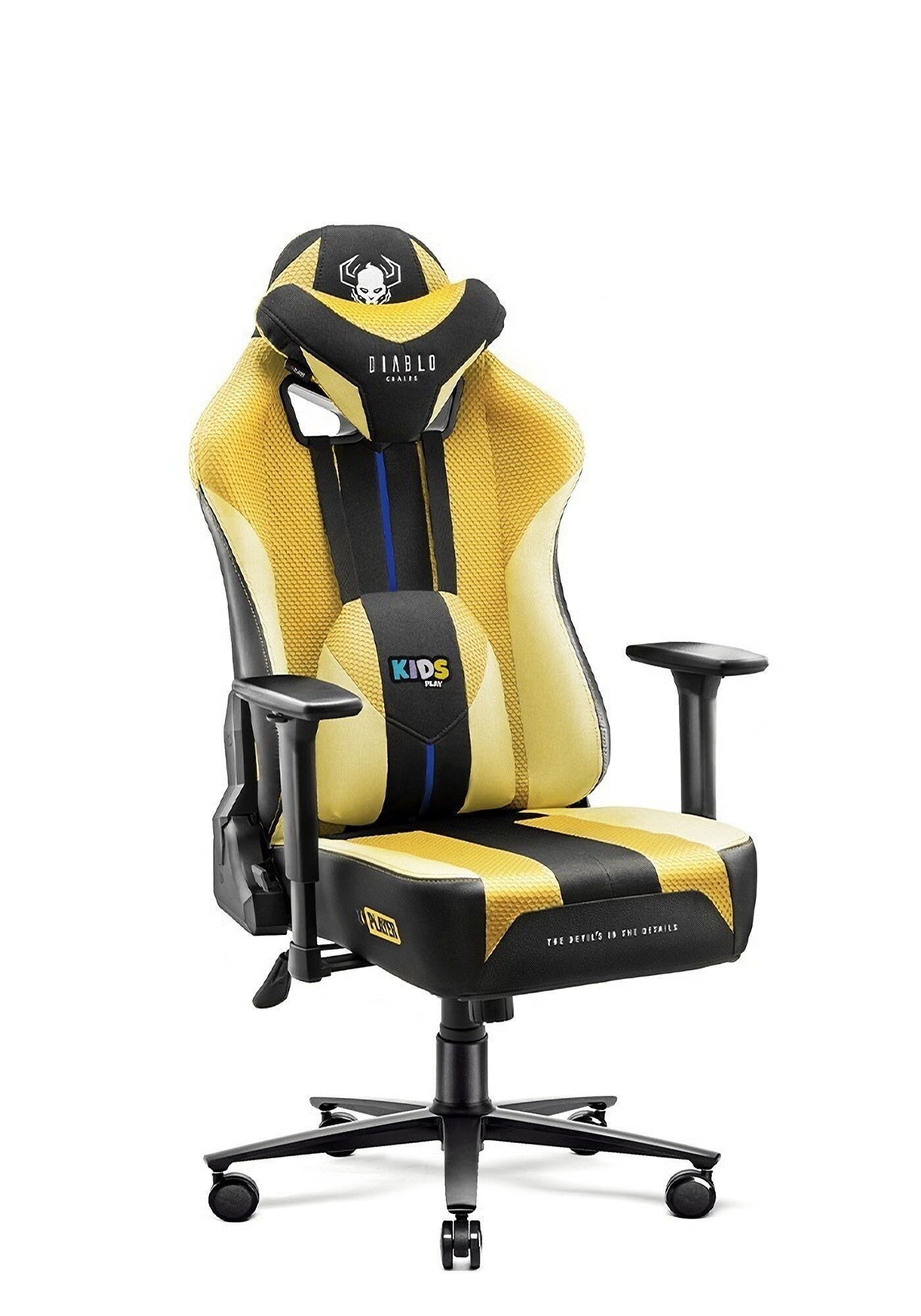 DIABLO CHAIRS XPlayer 2.0 Kids Żółtoczarny Fotel niskie ceny i