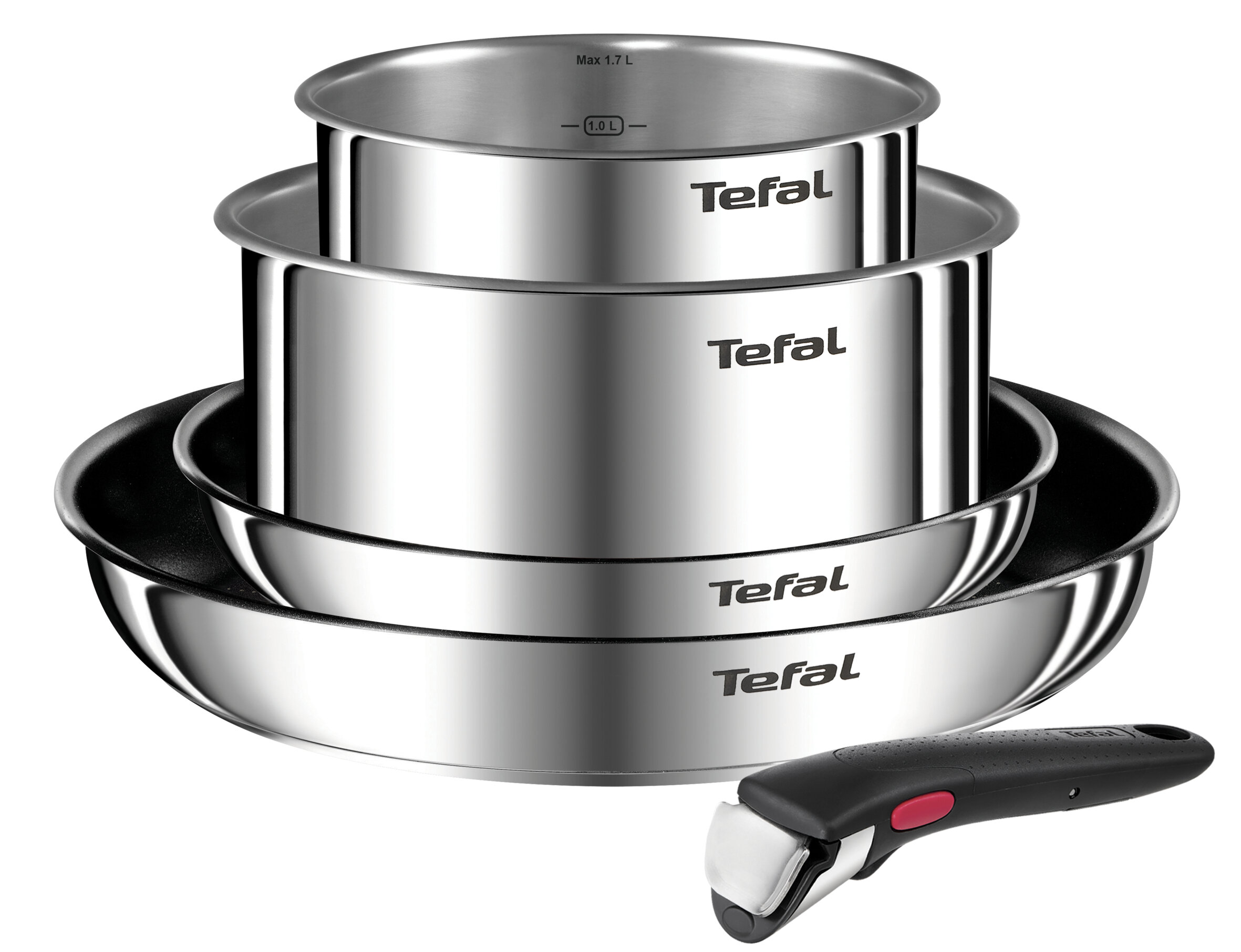 TEFAL Ingenio Emotion L897S574 (5 elementów) Zestaw garnków niskie