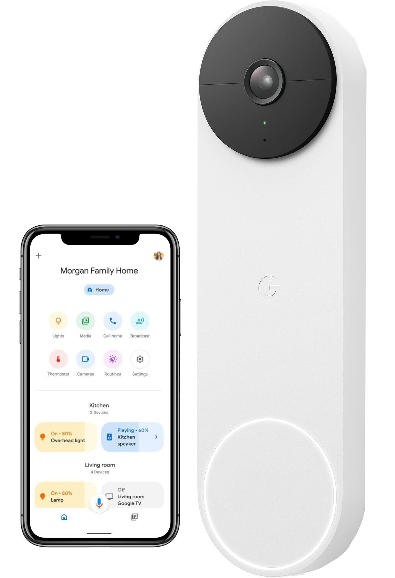 GOOGLE Nest Doorbell Snow GA01318US WiFi/Bluetooth Wideodomofon