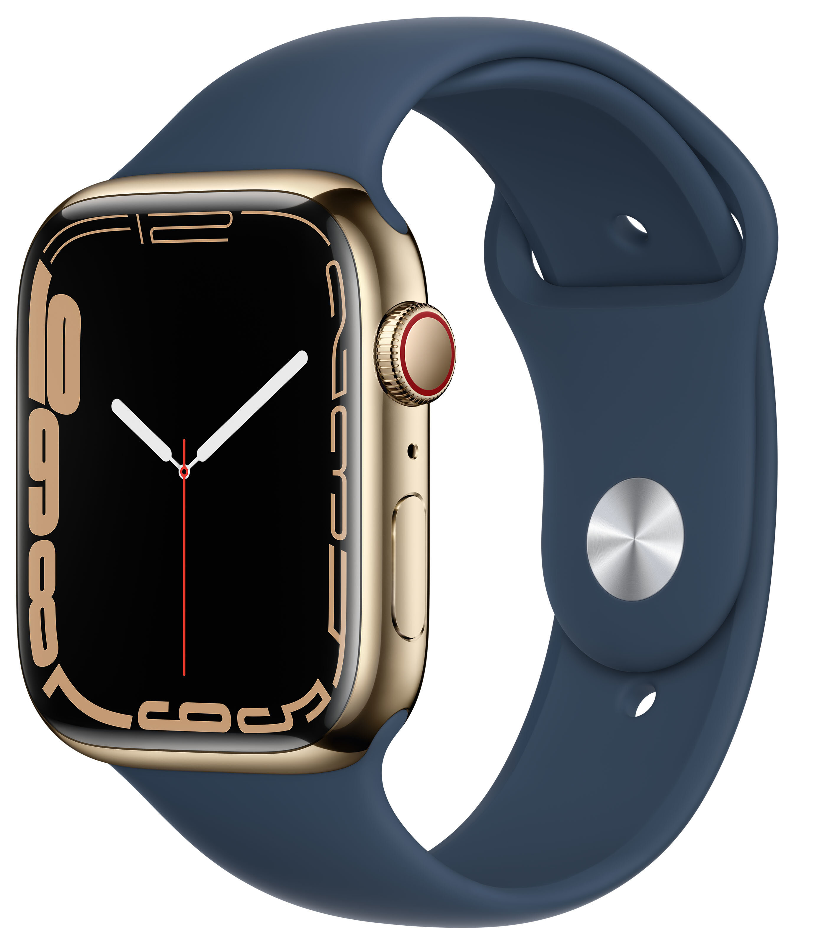 APPLE Watch 7 GPS + Cellular 45mm koperta ze stali nierdzewnej (złoty