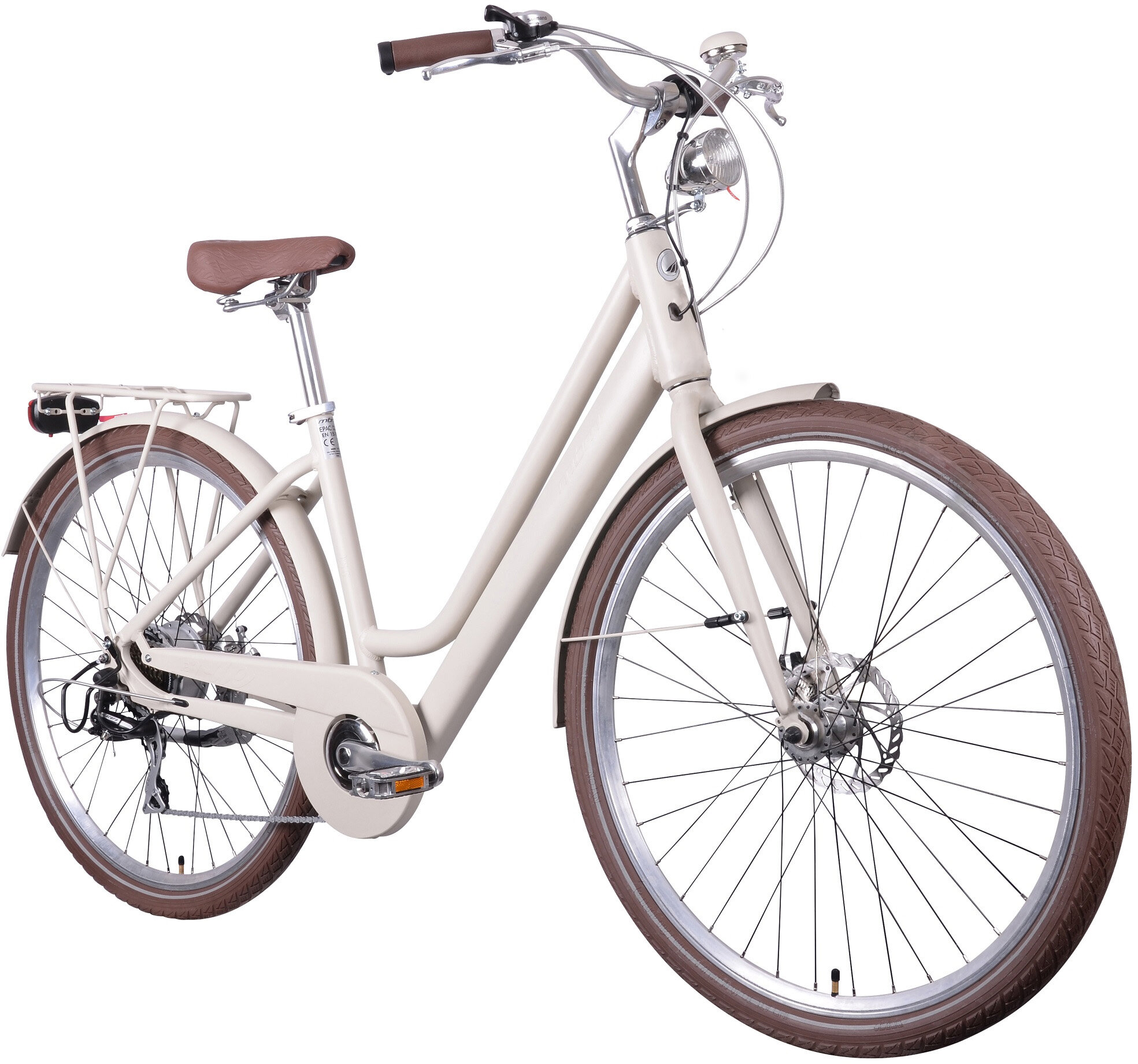 MBM La Rue D18 28 cali damski Beżowy Rower elektryczny niskie ceny i