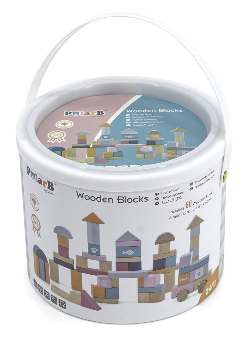 VIGA PolarB W wiaderku 44010 Klocki drewniane - niskie ceny i opinie w ...