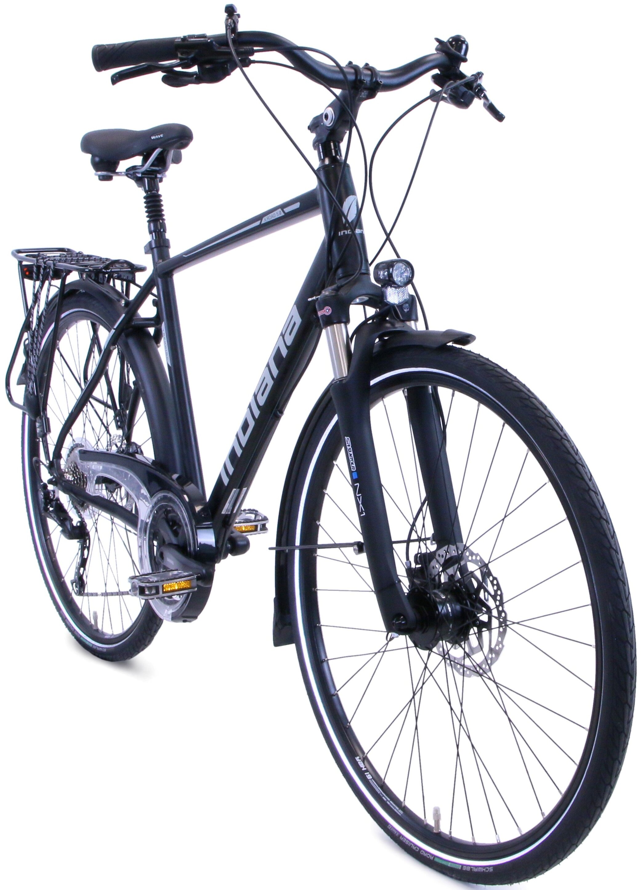 INDIANA X-Road 5.0 M21 28 cali męski Czarny Rower trekkingowy - niskie ...