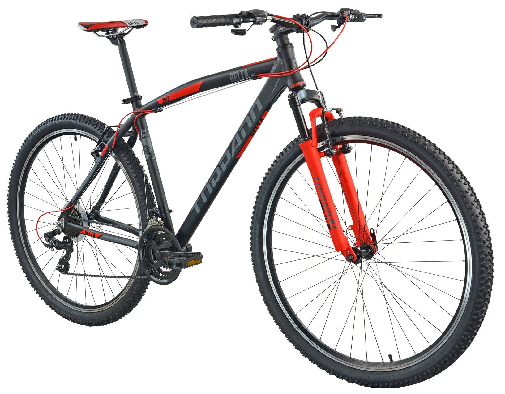 TORPADO Delta Hardtail M18 29 cali męski Czarno-czerwony Rower górski MTB -  niskie ceny i opinie w Media Expert
