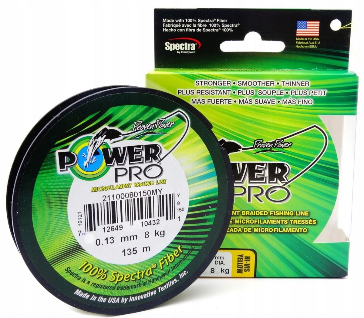 Lenza Intrecciata Power Pro Red 0.19mm - 135m - 13kg - Colore Vermillion Red - Fibra Spectra