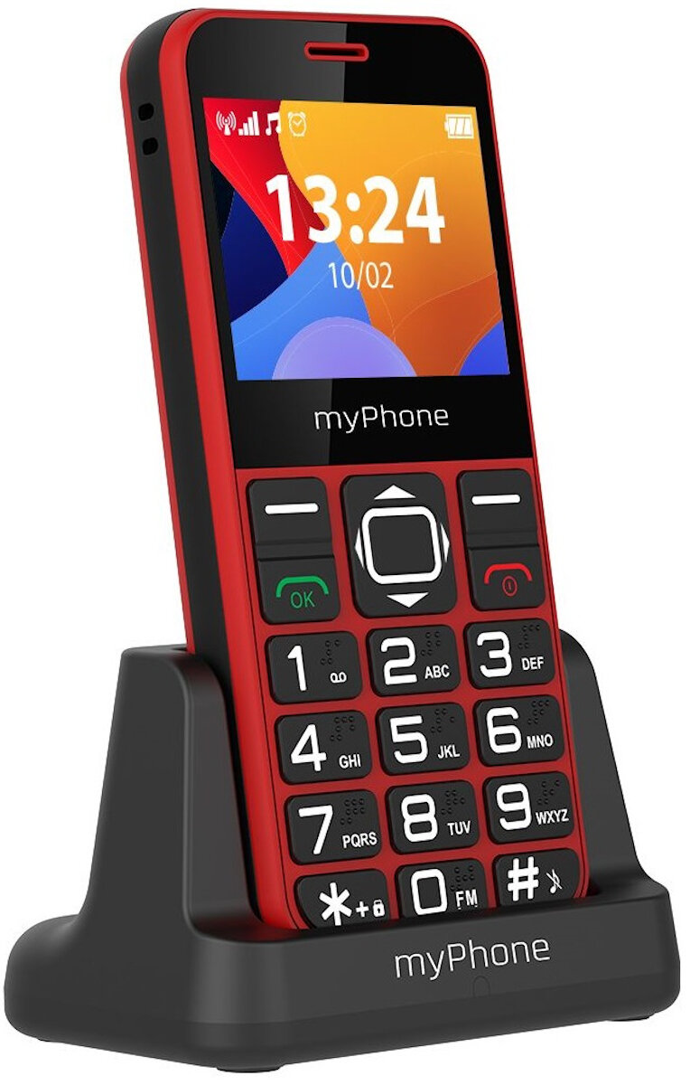Téléphone Senior myPhone Halo 3 Radio FM et Station de Charge avec Bouton SOS - Noir