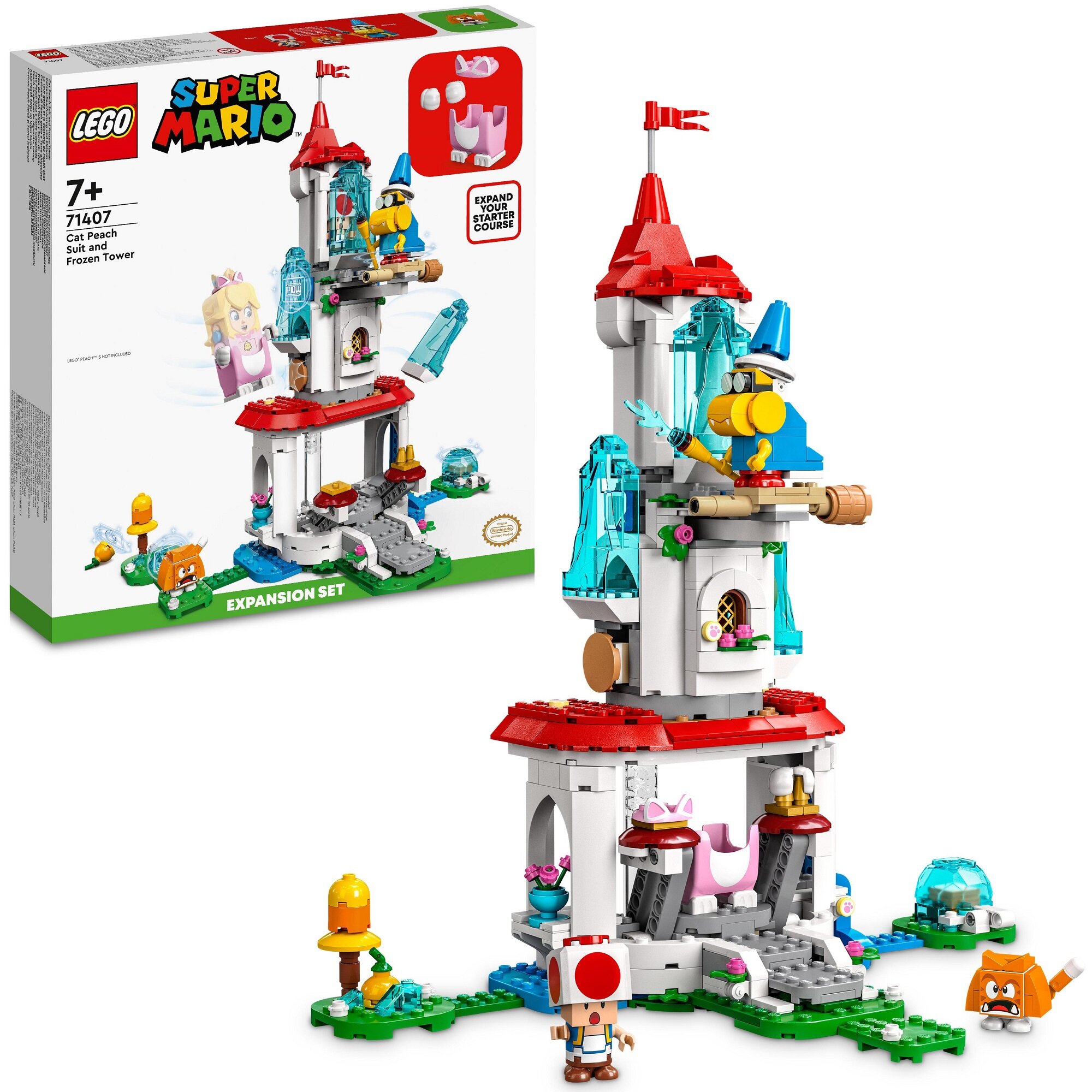 LEGO Mario Cat Peach i lodowa wieża — zestaw rozszerzający 71407 niskie i opinie w Media Expert
