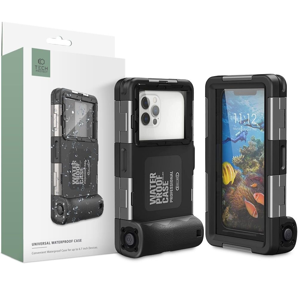 TECHPROTECT IPX8 Universal Diving Waterproof Case Czarny Etui