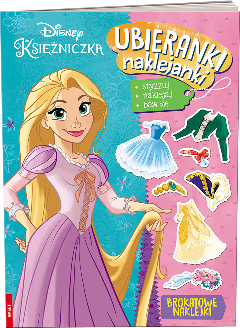 Książka dla dzieci Disney Księżniczka Ubieranki, naklejanki SDU9108