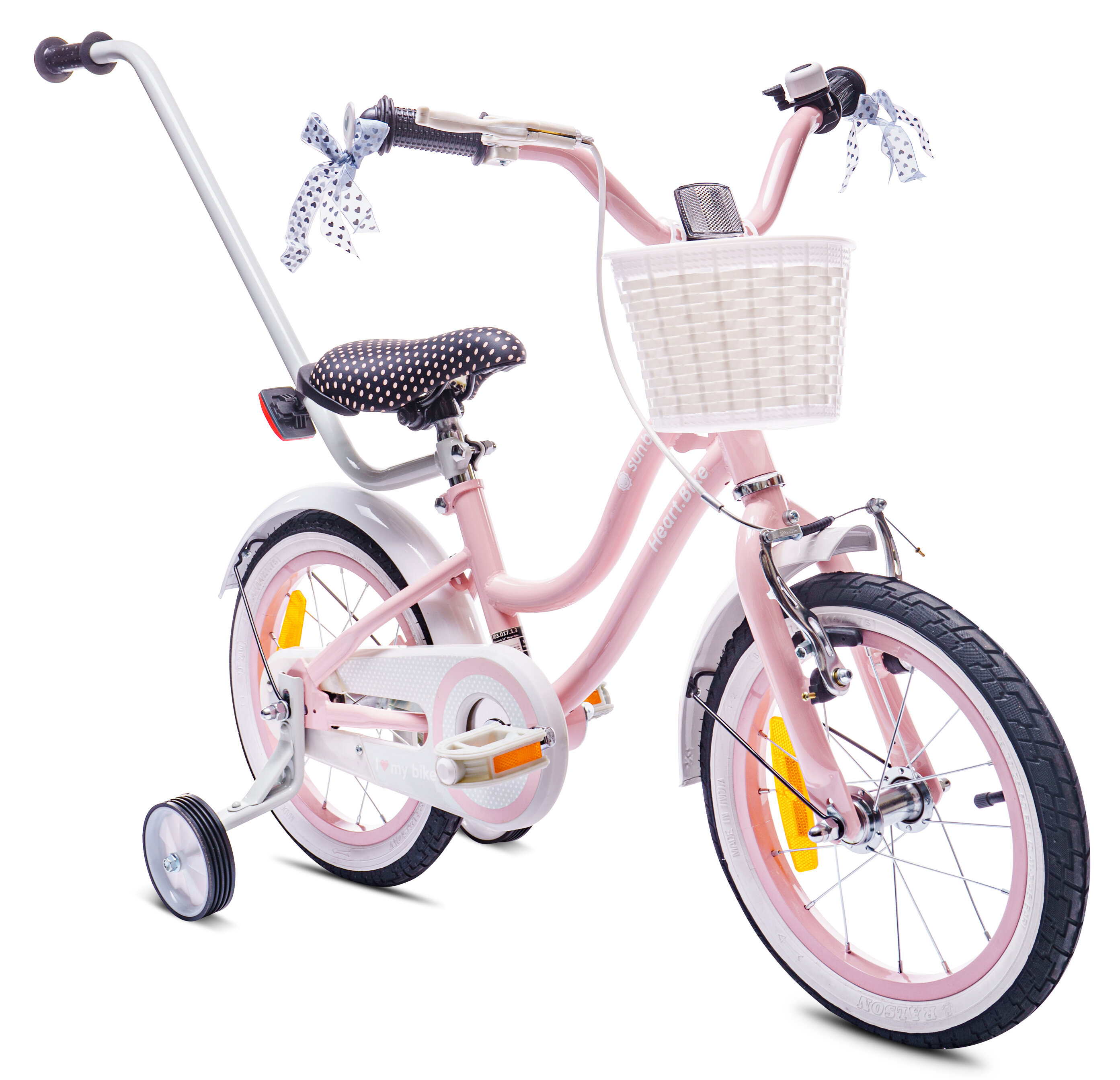SUN BABY Heart Bike 14 cali dla dziewczynki Różowy Rower dziecięcy ...