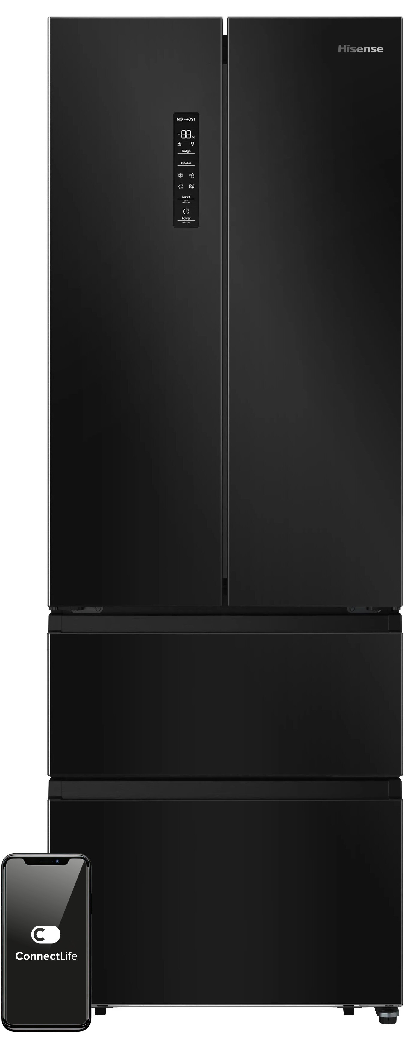 ✳️Hisenseノンフロン冷蔵庫 ★2023年製★162L★ミラーブラック ハイセンス 冷蔵庫 一人暮らし 162L 右開き 2ドア ファン式