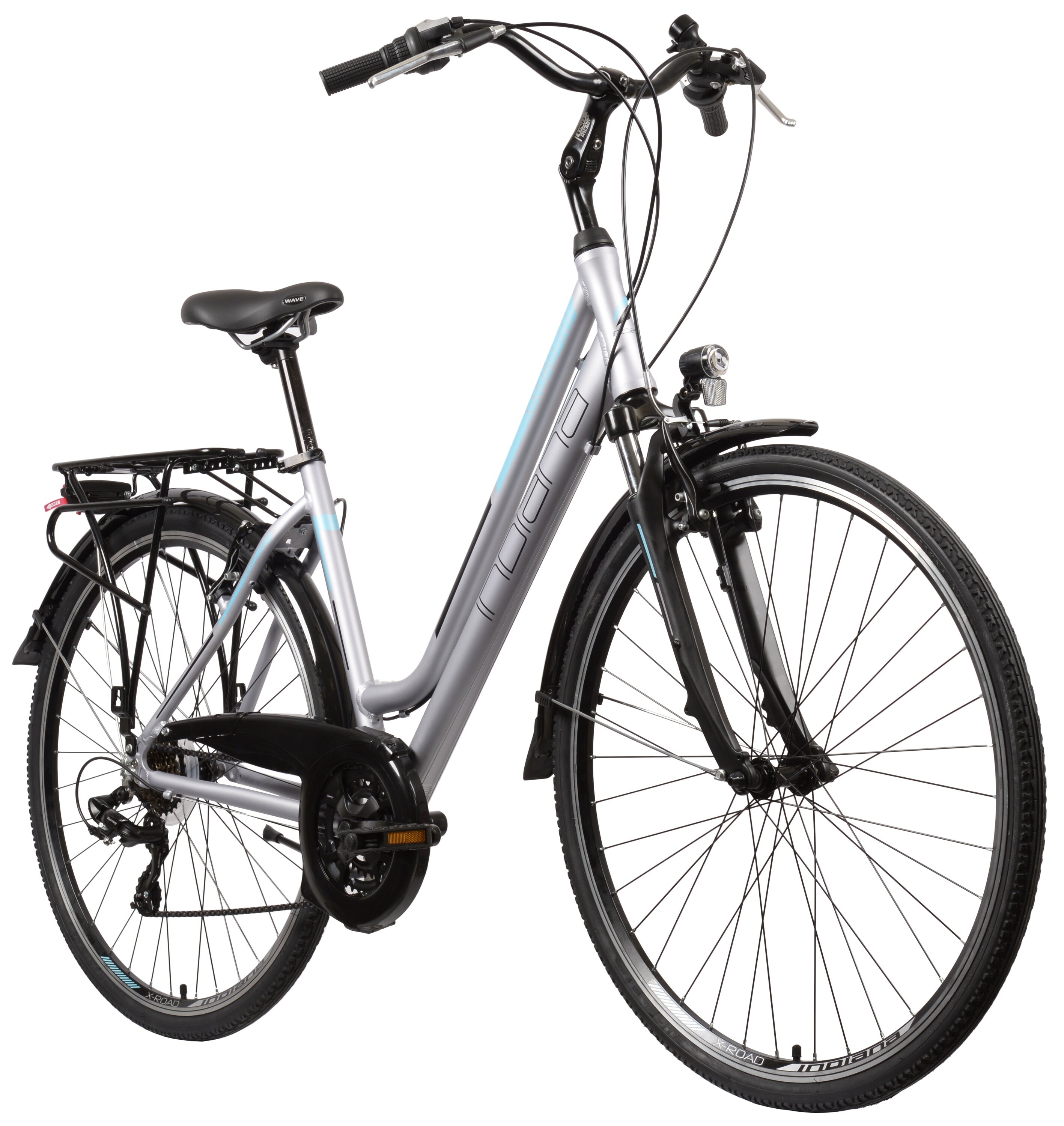 INDIANA X-Road 1.0 D19 28 cali damski Szary Rower trekkingowy - niskie ...