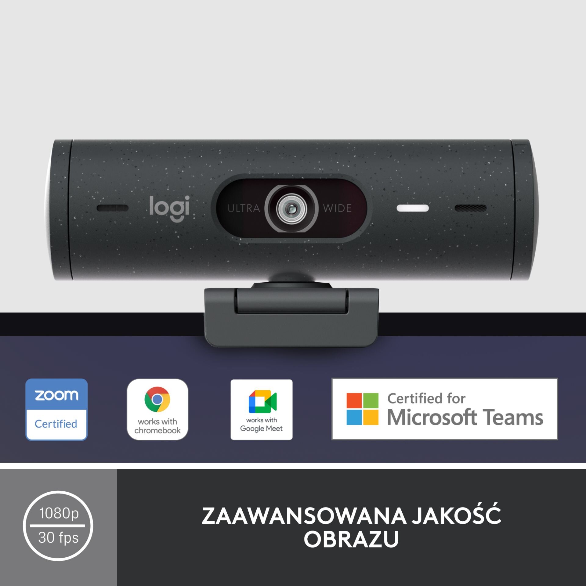 LOGITECH Brio 500 Grafitowy Kamera niskie ceny i opinie w Media