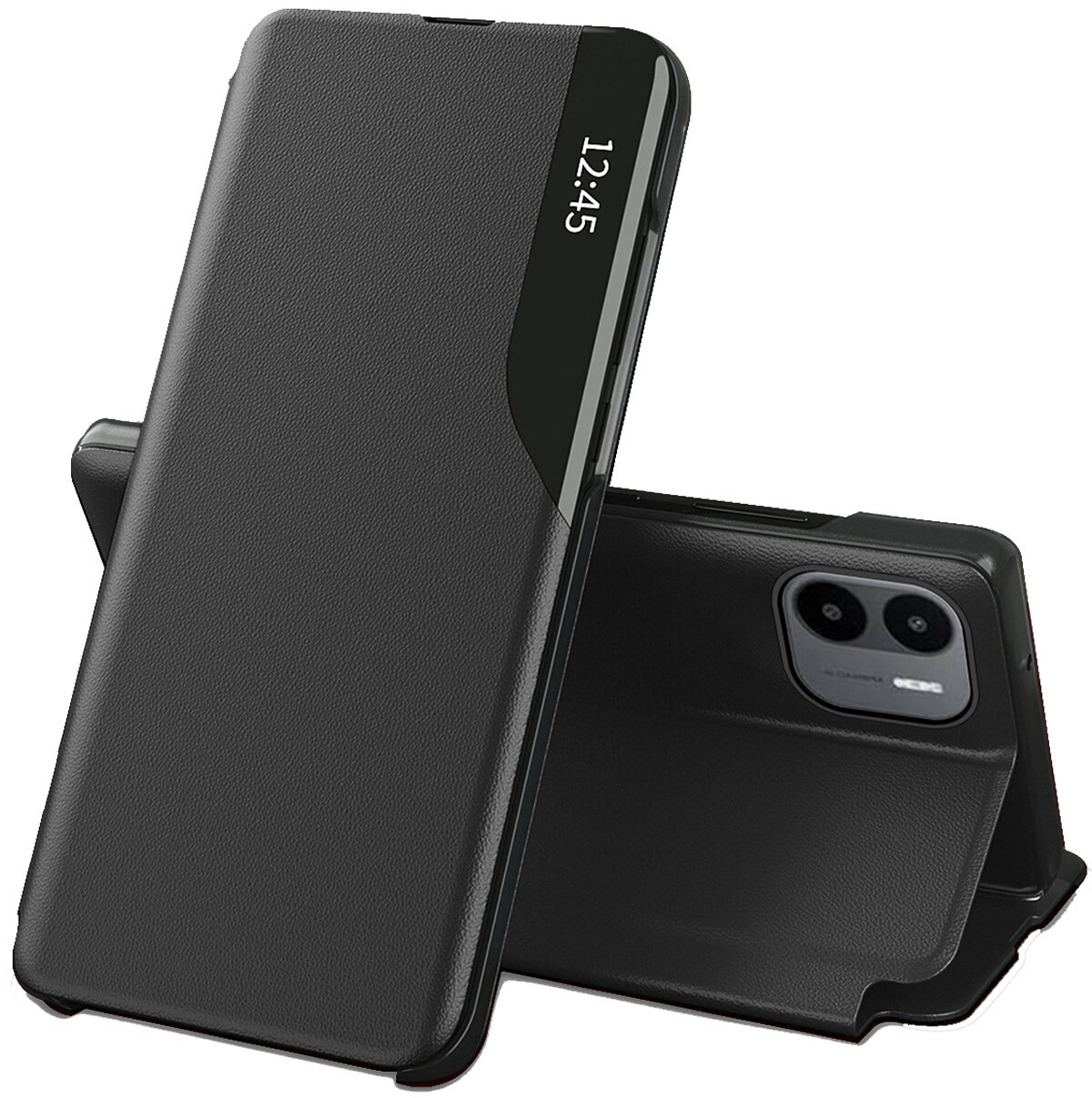 COMAKU Cover Armor Per Xiaomi Redmi A1 Plus, Custodia TPU+PC Antiurto Con Anello Portadita E Supporto Magnetico, Blu - 2
