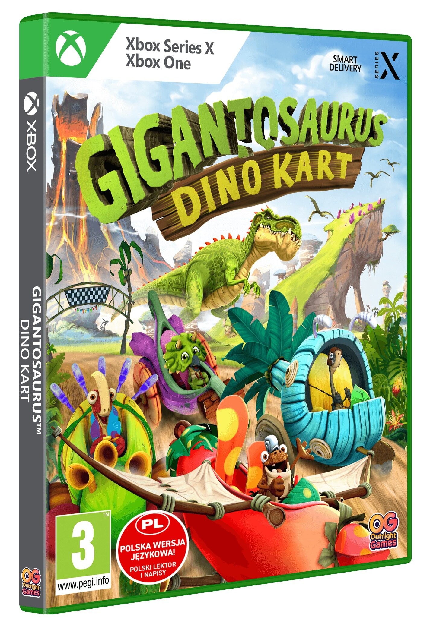 Gigantozaur: Dino Kart Gra XBOX ONE (Kompatybilna z XBOX SERIES ...