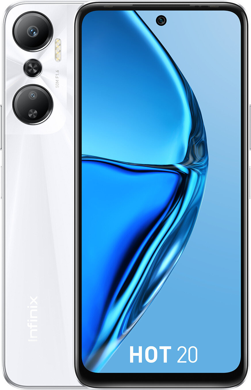 INFINIX Hot 20 NFC 6/128GB 6.82" 90Hz Biały X6826B Smartfon - niskie ...