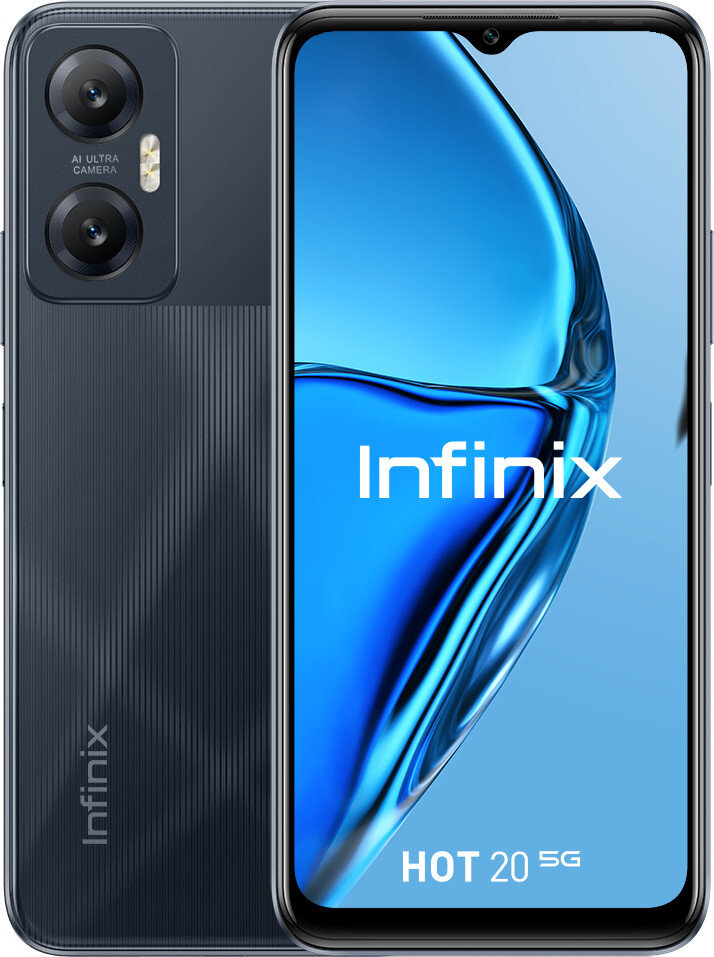 INFINIX Hot 20 4/128GB 5G 6.6" 120Hz Czarny X666B Smartfon - niskie ...