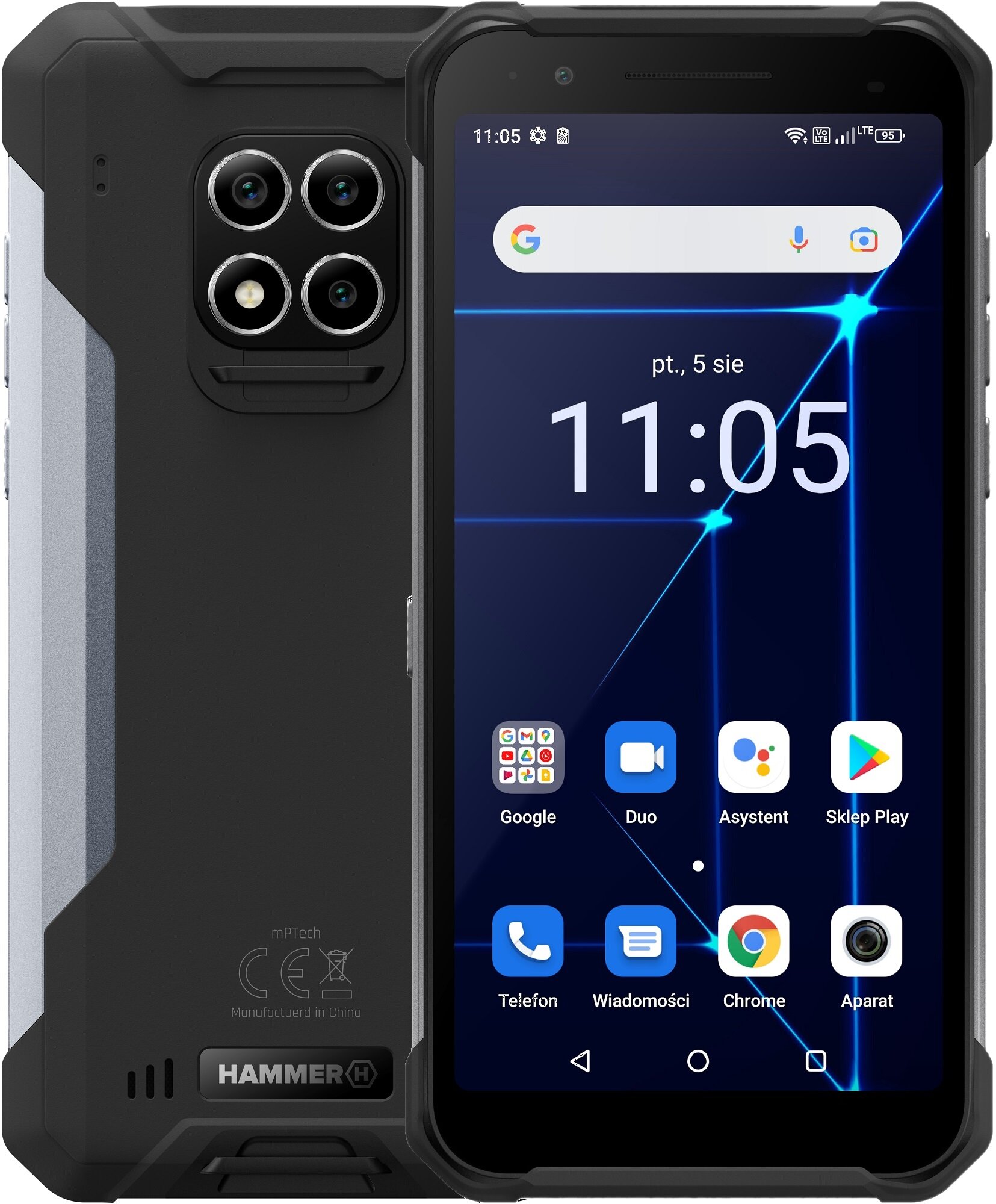 MYPHONE Hammer Construction 6/128GB 6" Czarny Smartfon - niskie ceny i ...