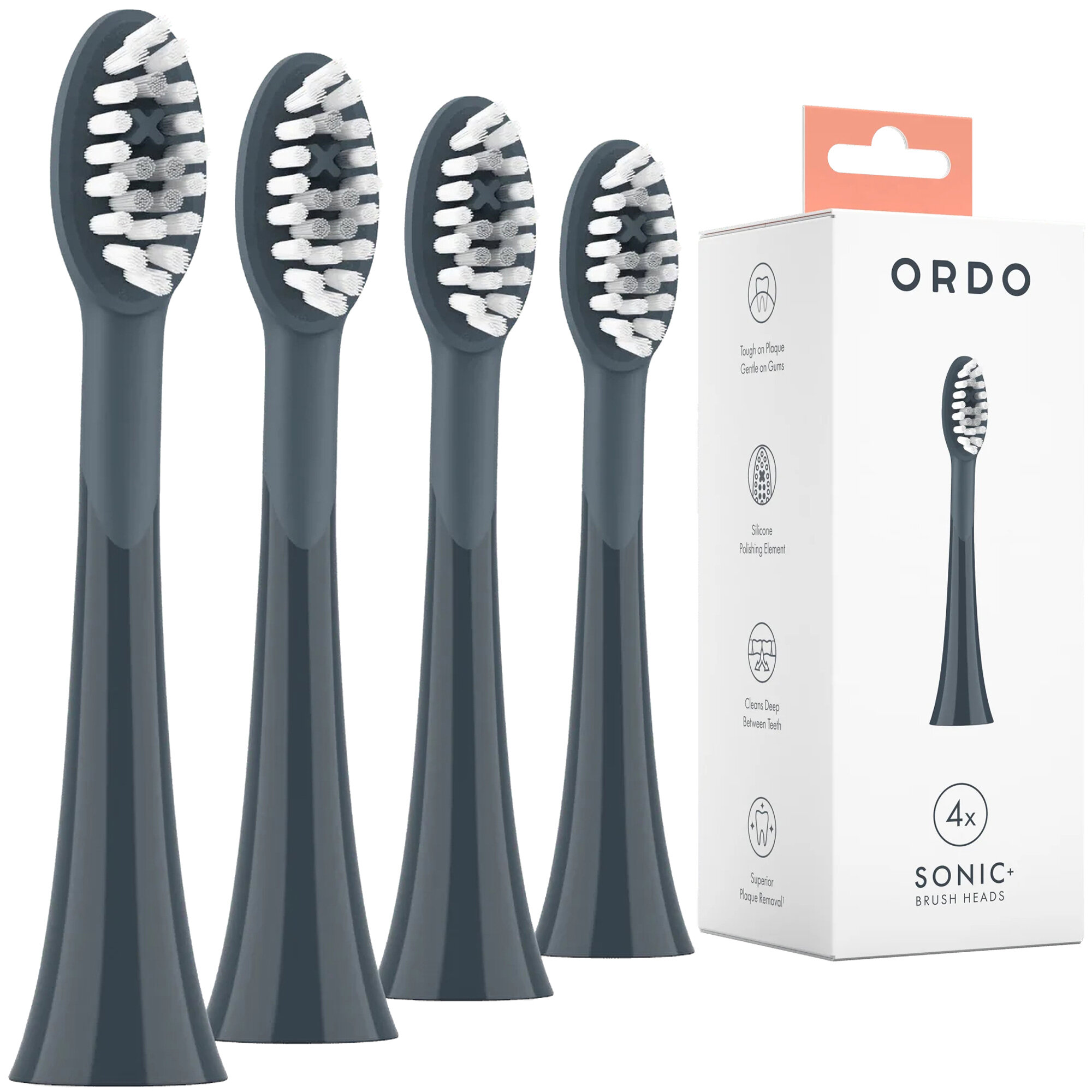 ORDO Sonic+ Szary (4 szt.) Końcówka szczoteczki - niskie ceny i opinie ...